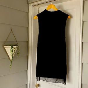 Sleeveless Black Sweater Tunic